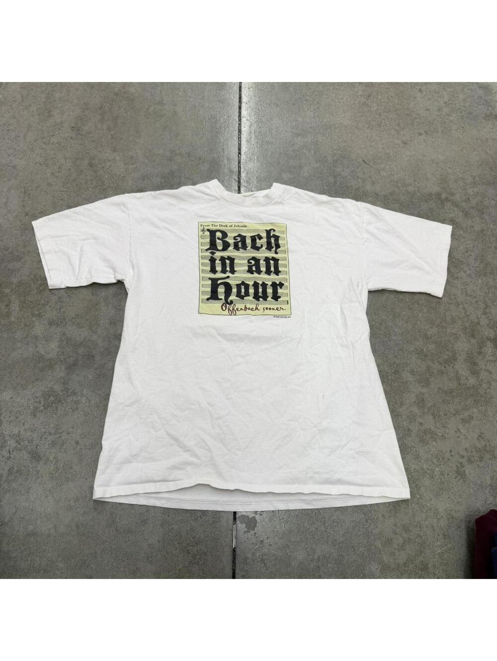 vintage bach in an hour off classical music joke shirt size large